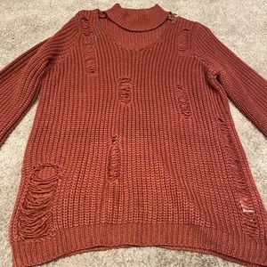 Choker neck sweater